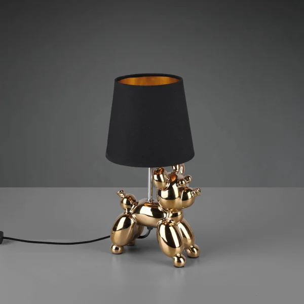LAMPE DE TABLE LUCKY CÉRAMIQUE DORÉE E14 LAMPE DE TABLE LUCKY CÉRAMIQUE DORÉE E14