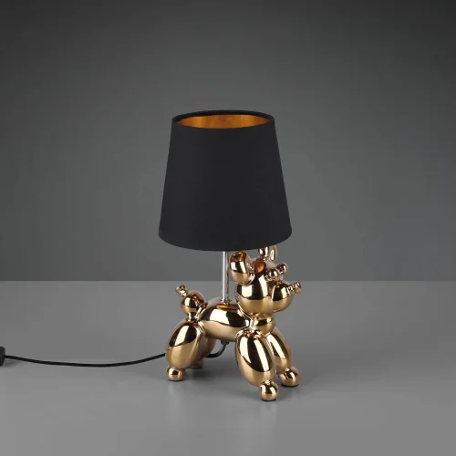 LAMPE DE TABLE LUCKY CÉRAMIQUE DORÉE E14 LAMPE DE TABLE LUCKY CÉRAMIQUE DORÉE E14