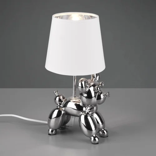 LAMPE DE TABLE LUCKY CÉRAMIQUE ARGENT E14