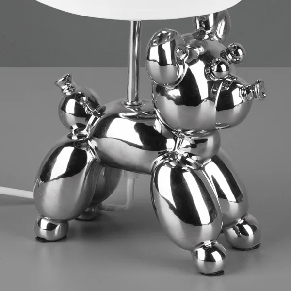 LAMPE DE TABLE LUCKY CÉRAMIQUE ARGENT E14