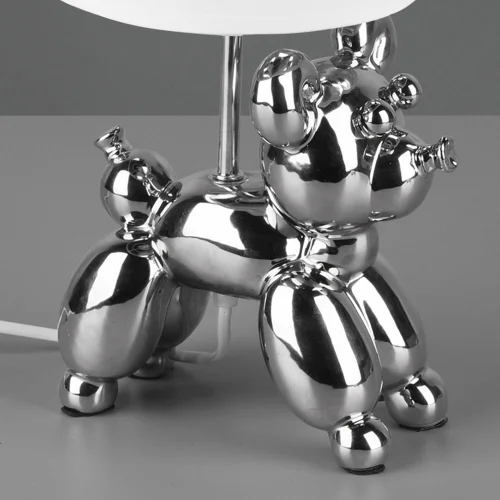 LAMPE DE TABLE LUCKY CÉRAMIQUE ARGENT E14