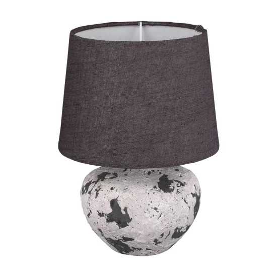 LAMPE DE TABLE CONNIE CÉRAMIQUE GRISE E14 18 CM 2