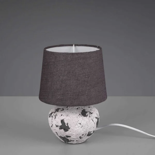 LAMPE DE TABLE CONNIE CÉRAMIQUE GRISE E14 18 CM