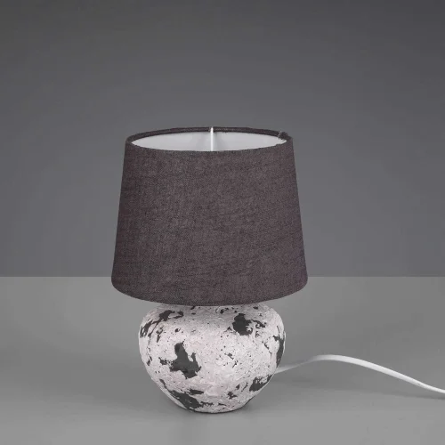 LAMPE DE TABLE CONNIE CÉRAMIQUE GRISE E14 18 CM