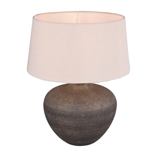 LAMPE DE TABLE ASHANTI CÉRAMIQUE MARRON E27