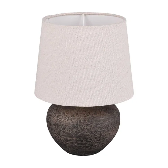 LAMPE DE TABLE ASHANTI CÉRAMIQUE MARRON E14 2