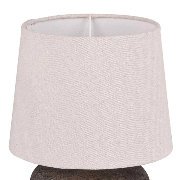 LAMPE DE TABLE ASHANTI CÉRAMIQUE MARRON E14