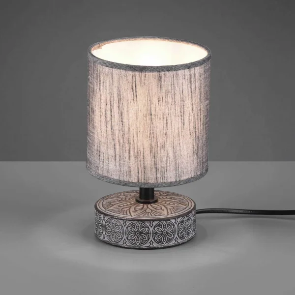 LAMPE DE TABLE NEKANE CÉRAMIQUE GRIS E14