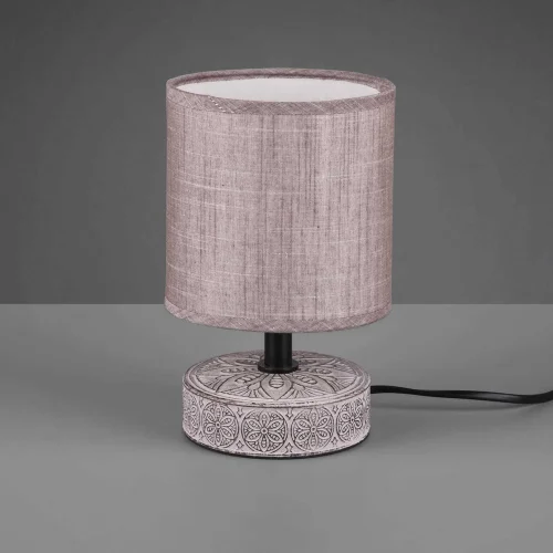 LAMPE DE TABLE NEKANE CÉRAMIQUE MARRON E14