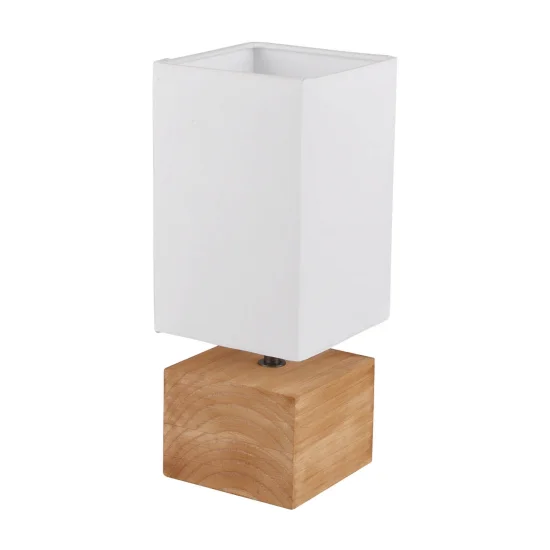 LAMPE DE TABLE SIGRID BOIS NATUREL E14 2