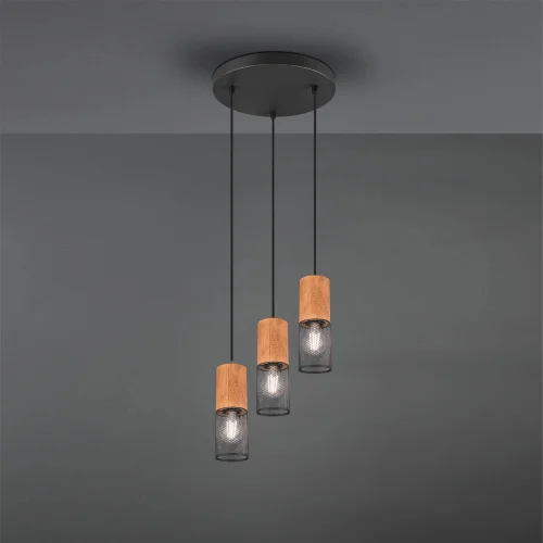 SUSPENSION 3 LUMIÈRES MÉTAL NOIR E27 MILLER