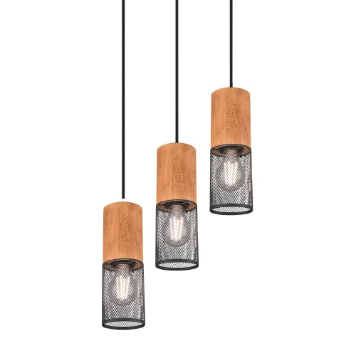 SUSPENSION 3 LUMIÈRES MÉTAL NOIR E27 MILLER