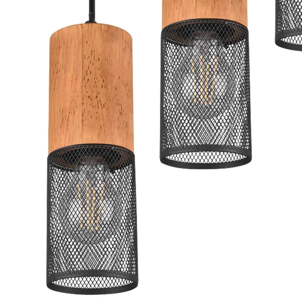 SUSPENSION 3 LUMIÈRES MÉTAL NOIR E27 MILLER