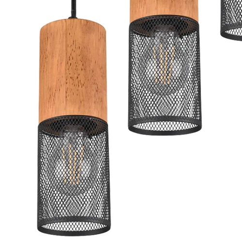 SUSPENSION 3 LUMIÈRES MÉTAL NOIR E27 MILLER