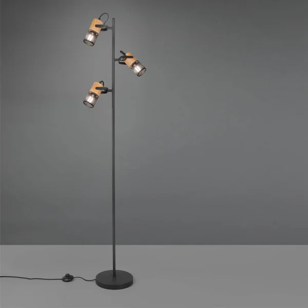 LAMPADAIRE 3 LUMIÈRES MÉTAL NOIR E14 MILLER