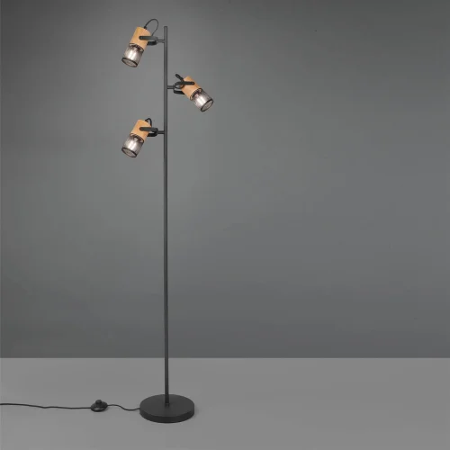LAMPADAIRE 3 LUMIÈRES MÉTAL NOIR E14 MILLER