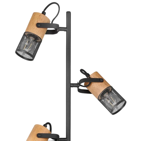LAMPADAIRE 3 LUMIÈRES MÉTAL NOIR E14 MILLER