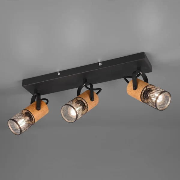 SPOT 3 LUMIÈRES EN MÉTAL NOIR E14 MILLER