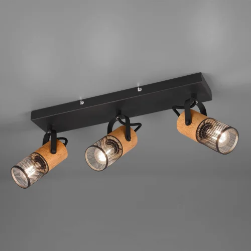 SPOT 3 LUMIÈRES EN MÉTAL NOIR E14 MILLER