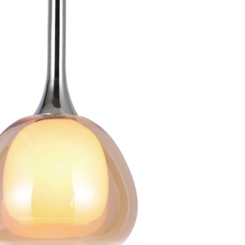 SUSPENSION 1 LUMIÈRE VERRE EXTÉRIEUR AMBRE INTÉRIEUR BLANC Ø16,5 NOLINA