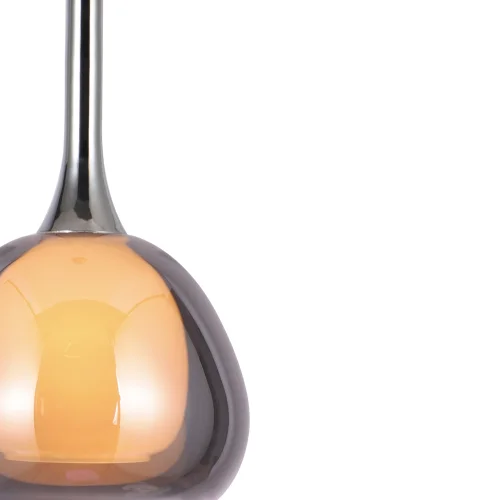 SUSPENSION 1 LUMIÈRE VERRE EXTÉRIEUR FUMÉ INTÉRIEUR BLANC Ø16,5 NOLINA