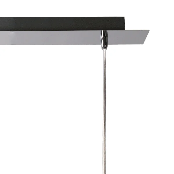 SUSPENSION 4 LUMIÈRES VERRE EXTÉRIEUR AMBRE INTÉRIEUR BLANC NOLINA