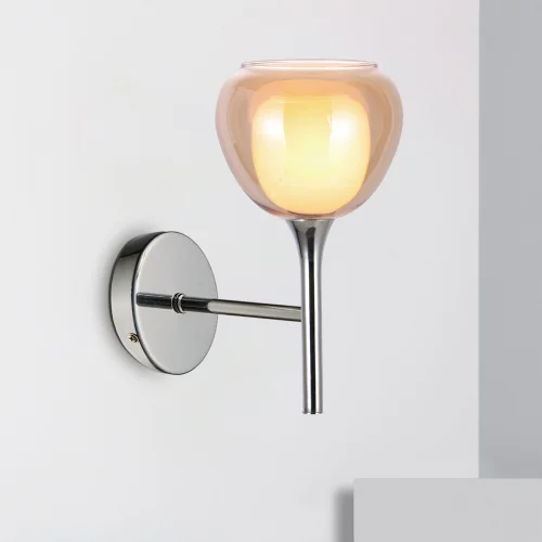 APPLIQUE MURALE 1 LUMIÈRE VERRE EXTÉRIEUR AMBRE INTÉRIEUR BLANC NOLINA APPLIQUE MURALE 1 LUMIÈRE VERRE EXTÉRIEUR AMBRE INTÉRIEUR BLANC NOLINA