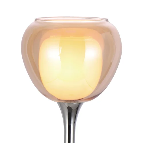 LAMPE DE TABLE 1 LUMIÈRE VERRE EXTÉRIEUR AMBRE INTÉRIEUR BLANC Ø16,5 NOLINA