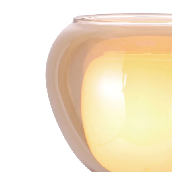 LAMPE DE TABLE 1 LUMIÈRE VERRE EXTÉRIEUR AMBRE INTÉRIEUR BLANC Ø16,5 NOLINA