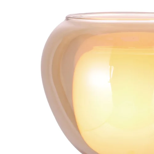 LAMPE DE TABLE 1 LUMIÈRE VERRE EXTÉRIEUR AMBRE INTÉRIEUR BLANC Ø16,5 NOLINA