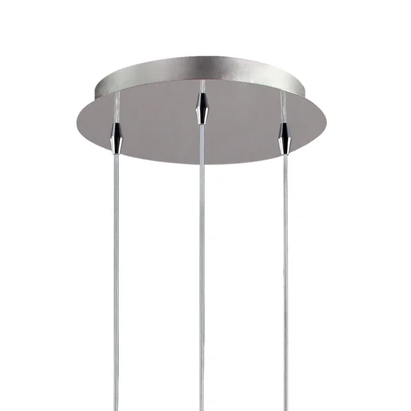 SUSPENSION 3 LUMIÈRES VERRE EXTÉRIEUR AMBRÉ INTÉRIEUR FUMÉ Ø38 NOLINA