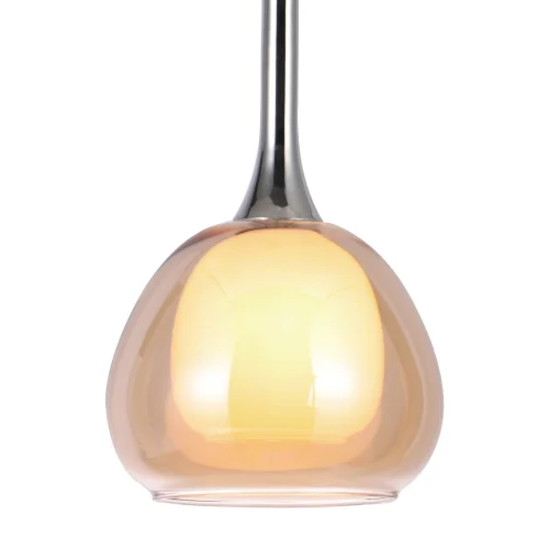 SUSPENSION 1 LUMIÈRE VERRE EXTÉRIEUR AMBRE INTÉRIEUR BLANC Ø16,5 NOLINA