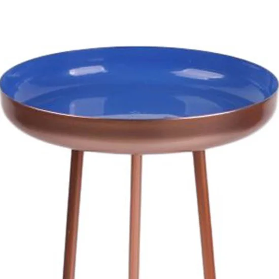 TABLE D'APPOINT BLEU MÉTAL CRISTEL 2