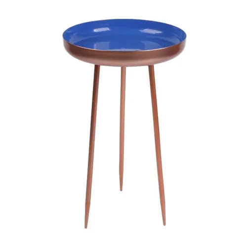 TABLE D'APPOINT BLEU MÉTAL CRISTEL