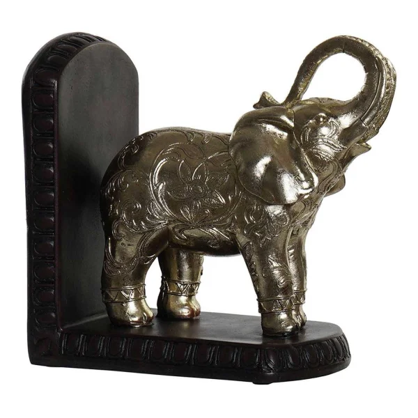 SERRE-LIVRES SET DE 2 RÉSINE ÉLÉPHANTS