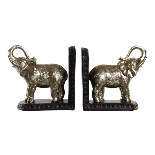 SERRE-LIVRES SET DE 2 RÉSINE ÉLÉPHANTS