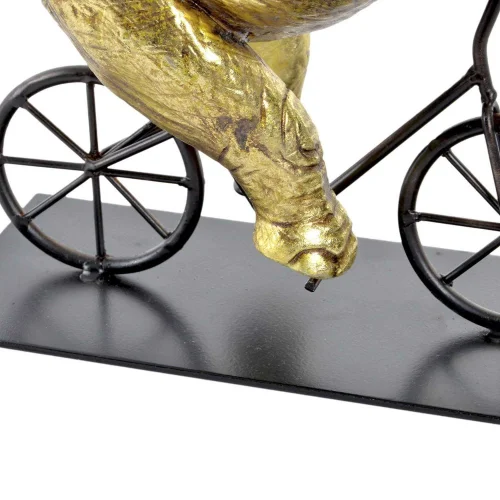 FIGURA RESINA METAL ELEFANTE DORADO