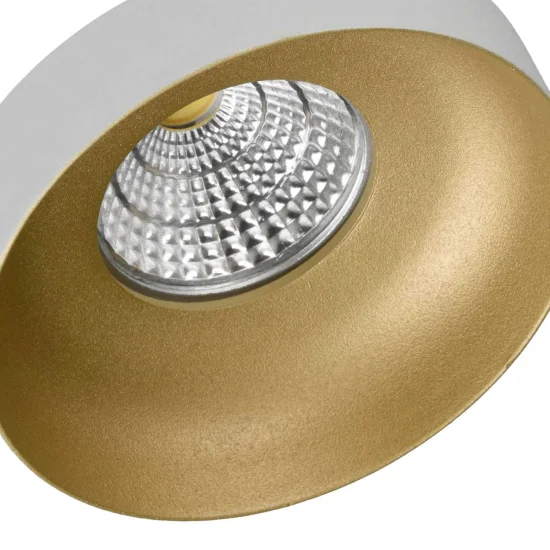 SPOT ENCASTRÉ Ø 9 CM GU10 BLANC-OR IP20 2