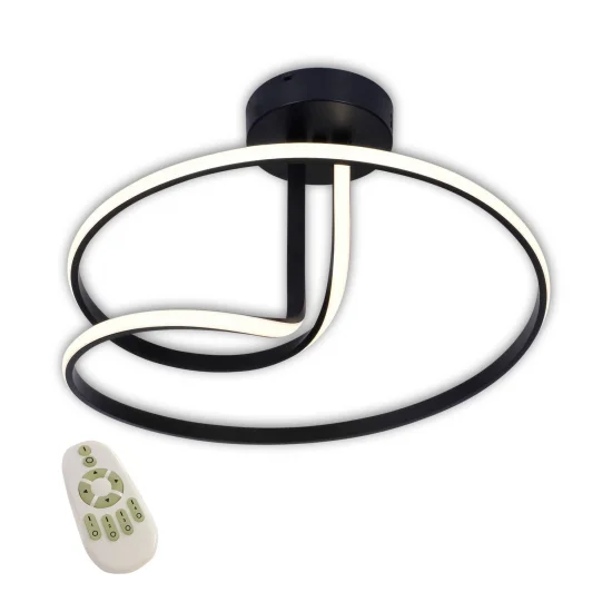 PLAFONNIER LED 47W 4000K RÉGLABLE EN INTENSITÉ NOIR OLIMPO