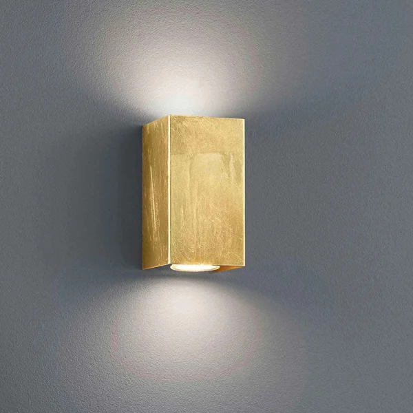 APLIQUE DE PARED 2 LUCES GU10 DORADO 8 CM LEIRE