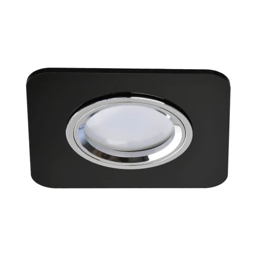 SPOT ENCASTRÉ CARRÉ MÉTHACRYLATE RÉVERSIBLE NOIR MAT/BRILLANT GU10