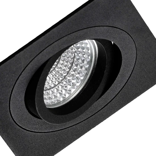 SPOT ENCASTRÉ CARRÉ NOIR GU10 IP20 2