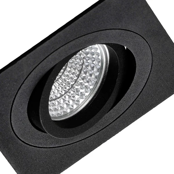 SPOT ENCASTRÉ CARRÉ NOIR GU10 IP20