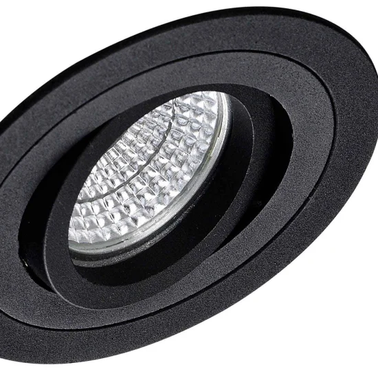 SPOT CIRCULAIRE ENCASTRÉ NOIR GU10 IP20 2