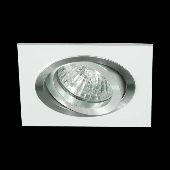 SPOT ENCASTRÉ CARRÉ BLANC-ALUMINIUM GU10 IP20 2