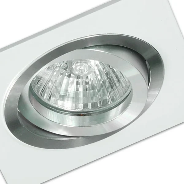 SPOT ENCASTRÉ CARRÉ BLANC-ALUMINIUM GU10 IP20 SPOT ENCASTRÉ CARRÉ BLANC-ALUMINIUM GU10 IP20