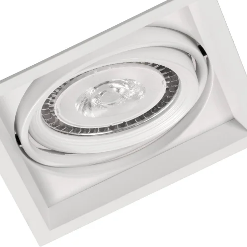 ENCASTRÉ CARRÉ DOUBLE ANNEAU PIVOTANT QR-111 BLANC MAT