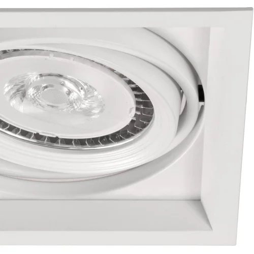 ENCASTRÉ CARRÉ DOUBLE ANNEAU PIVOTANT QR-111 BLANC MAT