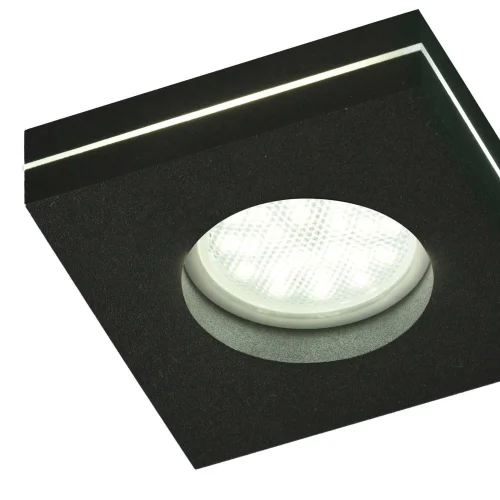 LAMPE ENCASTRÉE USINÉE AVEC LUMIÈRE LATÉRALE CARRÉ NOIR GU10 LAMPE ENCASTRÉE USINÉE AVEC LUMIÈRE LATÉRALE CARRÉ NOIR GU10