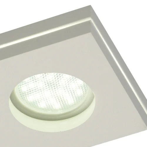 LAMPE ENCASTRÉE USINÉE AVEC LUMIÈRE LATÉRALE CARRÉ BLANC GU10